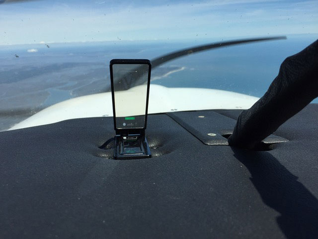 Alpha Systems AOA Eagle with a Flush Mount HUD installed in a Mooney M20J 